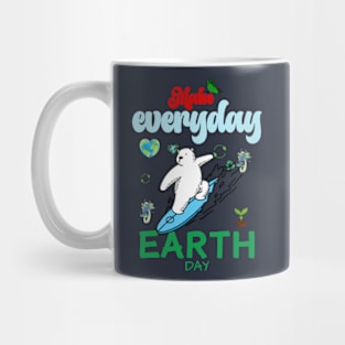 happy funny  earth day 2024 gift april 22 Cute Teacher  Lover Rainbow Mug